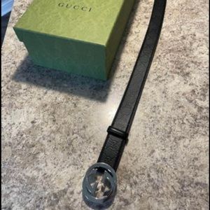 Mens black Gucci belt size 95